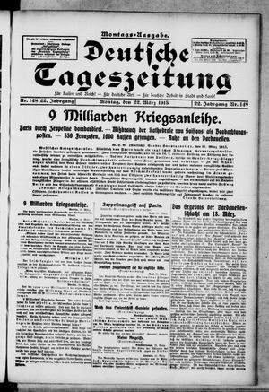 Deutsche Tageszeitung vom 22.03.1915