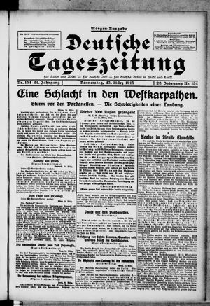 Deutsche Tageszeitung on Mar 25, 1915