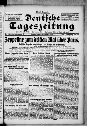 Deutsche Tageszeitung on Mar 25, 1915