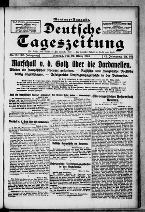 Deutsche Tageszeitung on Mar 29, 1915