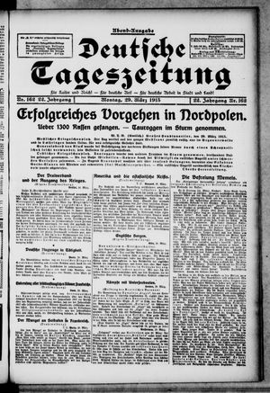 Deutsche Tageszeitung on Mar 29, 1915