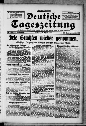 Deutsche Tageszeitung vom 09.04.1915