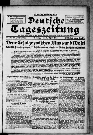 Deutsche Tageszeitung vom 12.04.1915