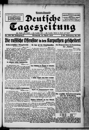 Deutsche Tageszeitung on Apr 14, 1915