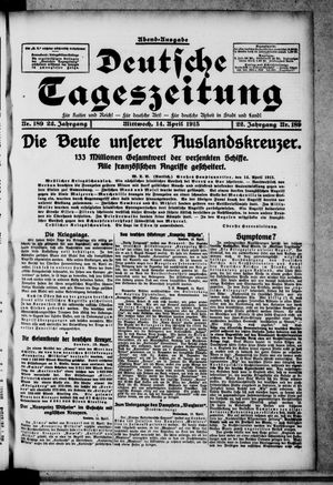 Deutsche Tageszeitung on Apr 14, 1915