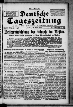 Deutsche Tageszeitung vom 16.04.1915