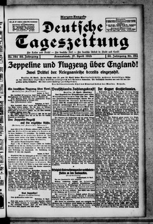 Deutsche Tageszeitung vom 17.04.1915