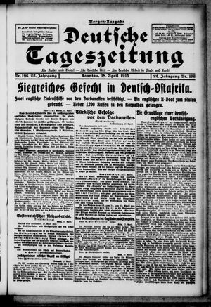 Deutsche Tageszeitung vom 18.04.1915