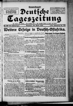 Deutsche Tageszeitung vom 20.04.1915