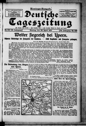 Deutsche Tageszeitung vom 26.04.1915