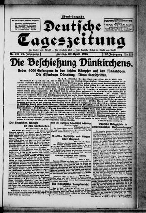 Deutsche Tageszeitung vom 30.04.1915