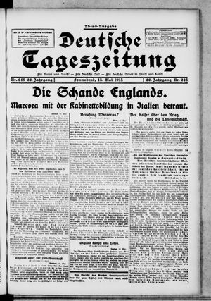 Deutsche Tageszeitung vom 15.05.1915