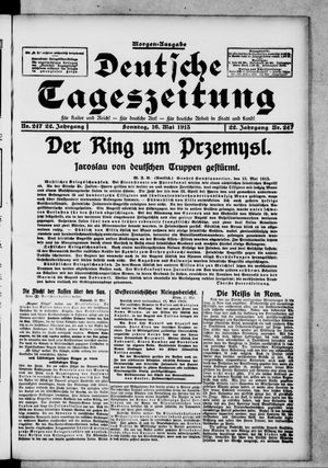 Deutsche Tageszeitung on May 16, 1915