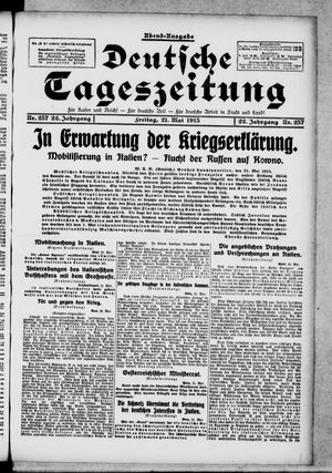 Deutsche Tageszeitung on May 21, 1915