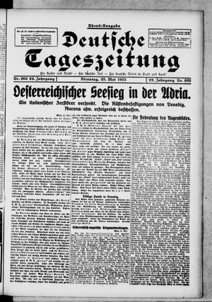 Deutsche Tageszeitung vom 25.05.1915