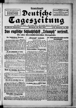 Deutsche Tageszeitung vom 26.05.1915
