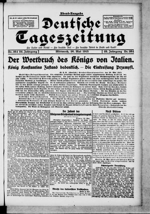 Deutsche Tageszeitung vom 26.05.1915