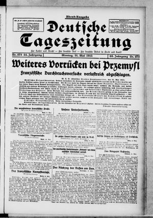 Deutsche Tageszeitung vom 31.05.1915