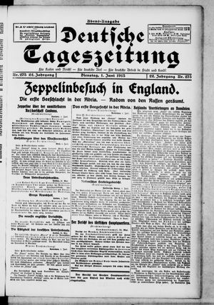 Deutsche Tageszeitung on Jun 1, 1915