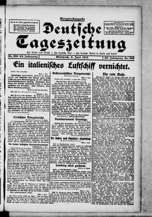 Deutsche Tageszeitung vom 09.06.1915