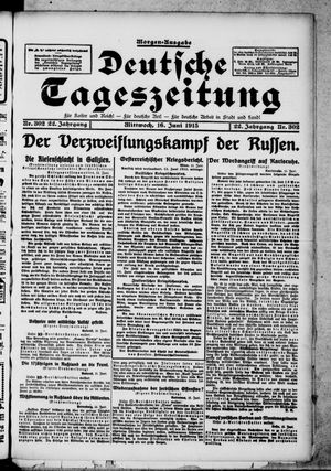 Deutsche Tageszeitung vom 16.06.1915