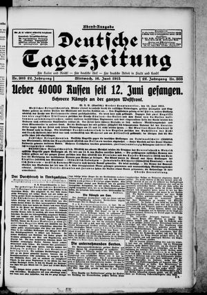 Deutsche Tageszeitung vom 16.06.1915