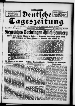 Deutsche Tageszeitung vom 26.06.1915
