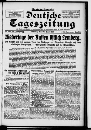 Deutsche Tageszeitung vom 28.06.1915
