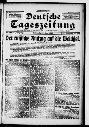 Deutsche Tageszeitung vom 30.06.1915