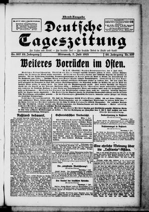 Deutsche Tageszeitung vom 07.07.1915