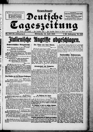 Deutsche Tageszeitung on Jul 14, 1915