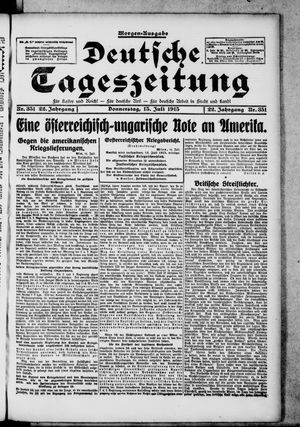 Deutsche Tageszeitung on Jul 15, 1915