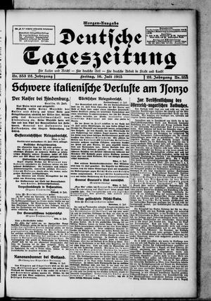 Deutsche Tageszeitung on Jul 16, 1915