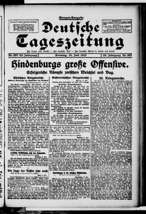Deutsche Tageszeitung vom 18.07.1915
