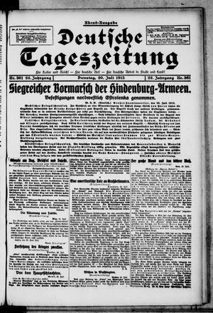 Deutsche Tageszeitung vom 20.07.1915