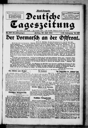 Deutsche Tageszeitung vom 23.07.1915