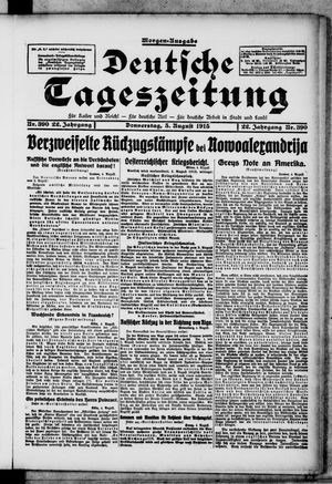 Deutsche Tageszeitung vom 05.08.1915