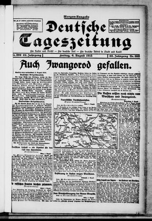 Deutsche Tageszeitung vom 06.08.1915
