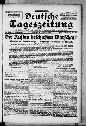 Deutsche Tageszeitung vom 06.08.1915