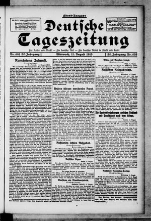 Deutsche Tageszeitung vom 11.08.1915
