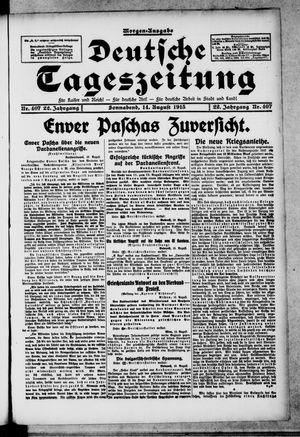 Deutsche Tageszeitung vom 14.08.1915