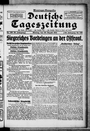 Deutsche Tageszeitung vom 30.08.1915