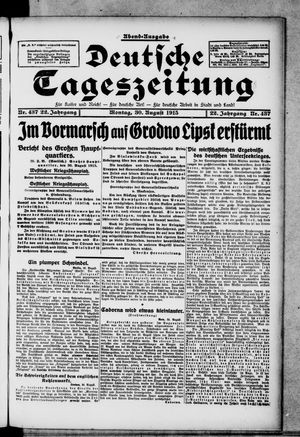 Deutsche Tageszeitung vom 30.08.1915