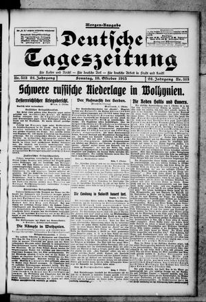 Deutsche Tageszeitung vom 10.10.1915