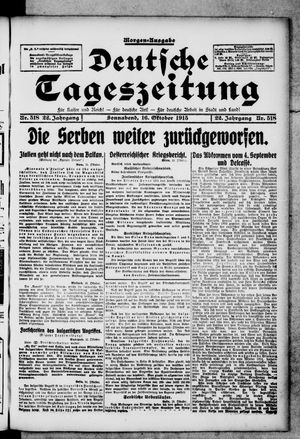Deutsche Tageszeitung vom 16.10.1915
