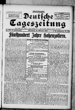 Deutsche Tageszeitung vom 20.10.1915