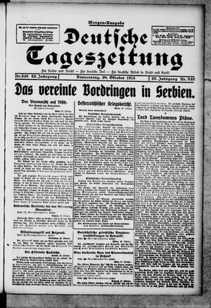 Deutsche Tageszeitung vom 28.10.1915