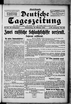 Deutsche Tageszeitung vom 28.10.1915