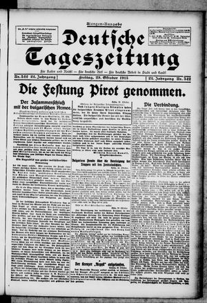 Deutsche Tageszeitung vom 29.10.1915