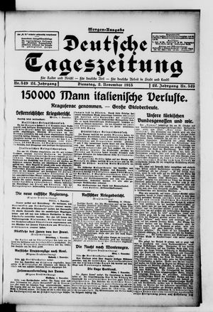 Deutsche Tageszeitung vom 02.11.1915